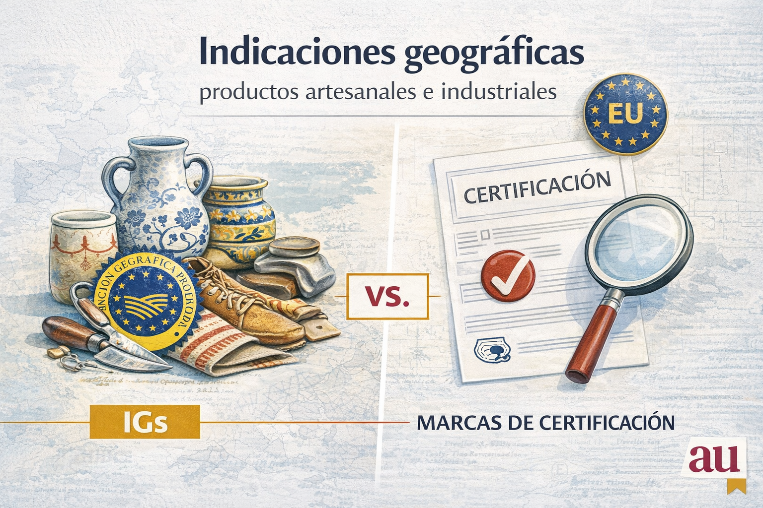 IG artesanales e industriales en la UE: esquema del sistema aplicable desde 01.12.2025 con tramitación en dos fases (nacional y UE/EUIPO)